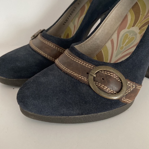 FLY LONDON blue suede heels - Size 7 - Picture 4 of 5